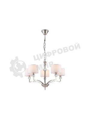 Люстра Ambrella light LH71121/5 SN/WH никель/белый E14/5 max 40W D660*880