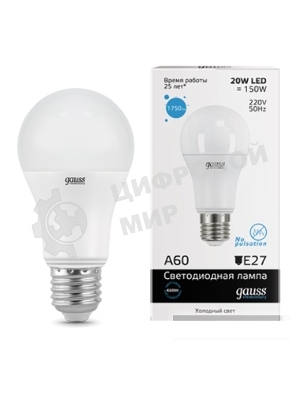 Лампа cветодиодная Gauss LED Elementary 23239A60 20W E27 6500K 1/10/40 груша