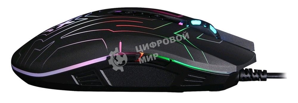 Мышь проводная A4Tech X77 черный, 2400 dpi, USB, кнопки - 8