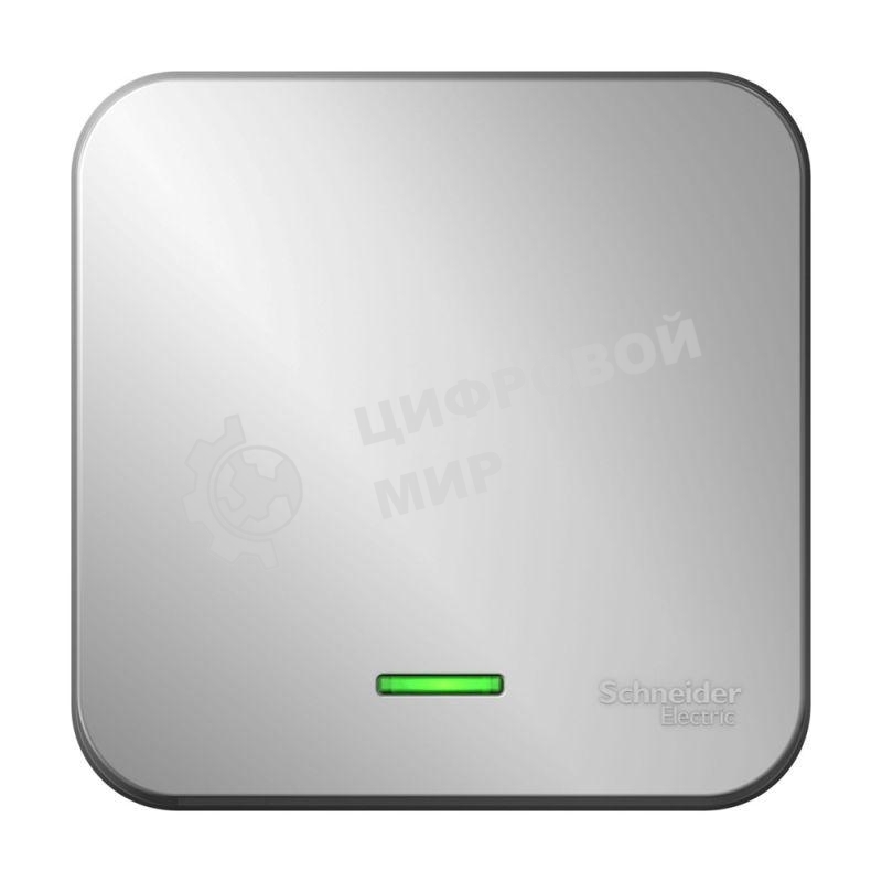 Выключатель 1-кл. ОП Blanca 10А IP20 (сх. 1) 250 В с подсветкой с изолир. пластиной алюм. SchE