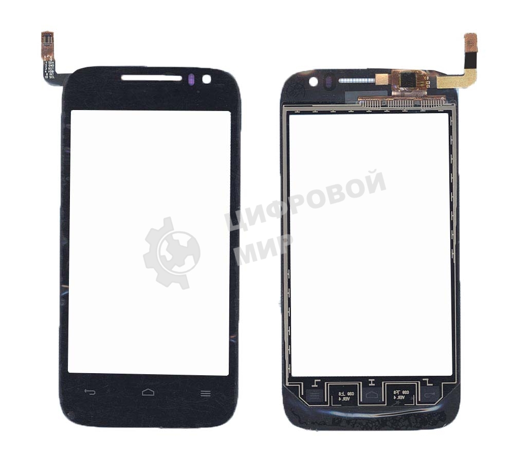 Сенсорное стекло (тачскрин) для Huawei Ascend G302D, черное