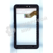 Сенсорное стекло (тачскрин) для Irbis TX33, черное с рамкой