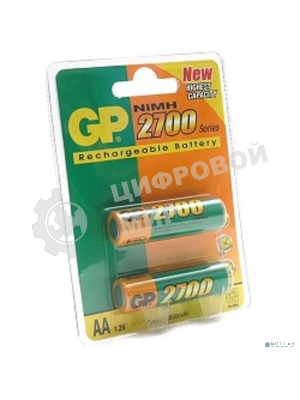 Аккумулятор GP Rechargeable NiMH 270AAHC 2700mAh AA (2шт. уп) (GP 270AAHC-2DECRC2)