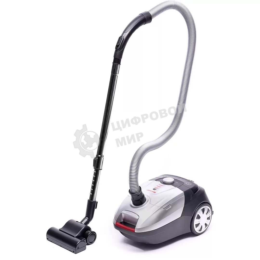 Пылесос Sharp ECJB19RS серебристый, 350/1900 Вт, уборка сухая, пылесборник мешок 2.3 л