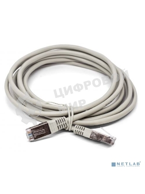 Кабель патч-корд, Filum FL-F5-3M F/UTP 5e cat. 3м, 26AWG(7x0.16 мм), омедненный алюминий (CCA), PVC, серый