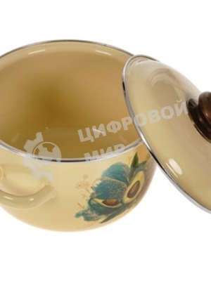 Кастрюля Appetite 1MC181P Avocado крышка сталь, сферическая эмалированная 3 л