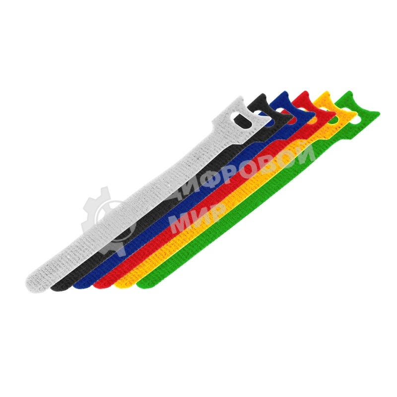 Набор хомутов-стяжек многоразовых на липучке Rexant 150х12 мм, цветная, упаковка 12 шт.