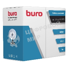 Кабель сетевой Buro FTP 4 пары cat5E solid 0.50мм CCA 305м серый