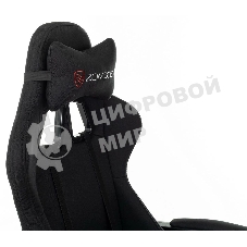 Кресло игровое Zombie Rudger черный с подголов. крестов. пластик