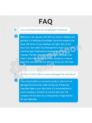 Корпус для SSD Vention USB 3.1 Gen 2-C M.2 NGFF (B-Key/B&M Key) Серый