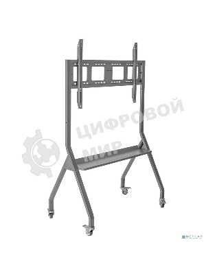 Мобильная стойка напольная Kromax OMEGA-12 silver, 1 шт/уп, Мобильная стойка напольная для TV 32