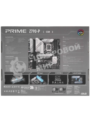 Материнская плата ASUS PRIME Z790-P WIFI, LGA 1700, Intel Z790, 4xDDR5, 4xSATA, 3xM.2 PCIe 4.0 x4, 1xPCIe 5.0 x16, 3xPCIe x4, 1xPCIe x1, 1xHDMI, 1xDP, 1xUSB-C 3.2 Gen 2, 1xUSB 3.2 Gen 2, 2xUSB 3.2 Gen 1, 4xUSB 2.0, 1x 2.5Gb LAN, 3x3.5 мм, 7.1, ATX