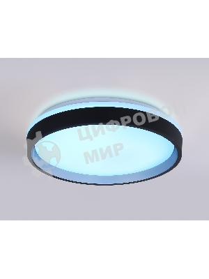 Светодиодный светильник RGB Ambrella light FZ604 BK/GD черный/золото IP20 46W 3000K-6500K+RGB D390*80 (ПДУ ИК)