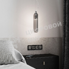 Накладка для розетки USB (графит акрил)