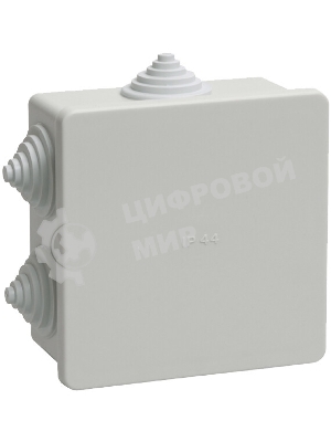 Коробка КМ41235 распаячная IEK UKO11-085-085-040-K41-44 для о/п 85х85х40 мм IP44 (RAL7035, 6 гермовводов)