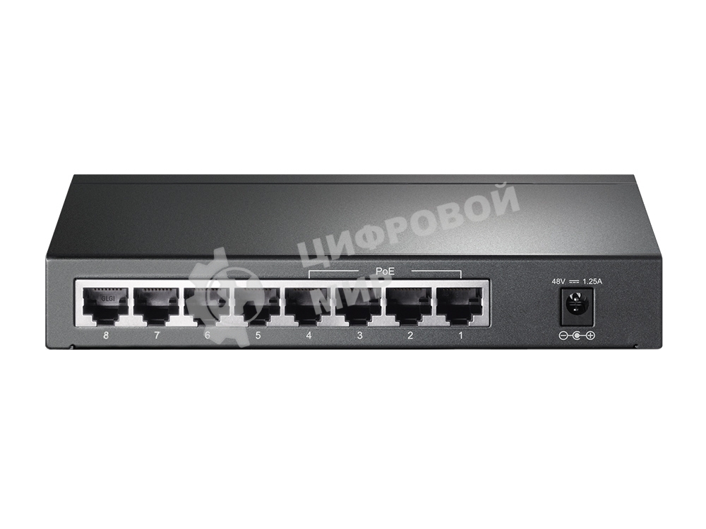 Коммутатор TP-Link SMB TL-SG1008P Коммутатор 8-port Gigabit Switch с 4 портами РоЕ