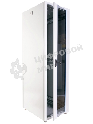Шкаф телекоммуникационный напольный ЭКОНОМ 42U (600 × 600) дверь стекло, дверь металл