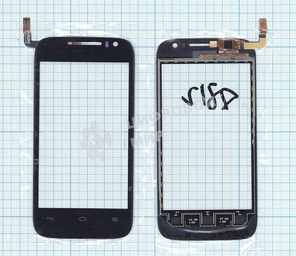 Сенсорное стекло (тачскрин) для Huawei Ascend G302D, черное