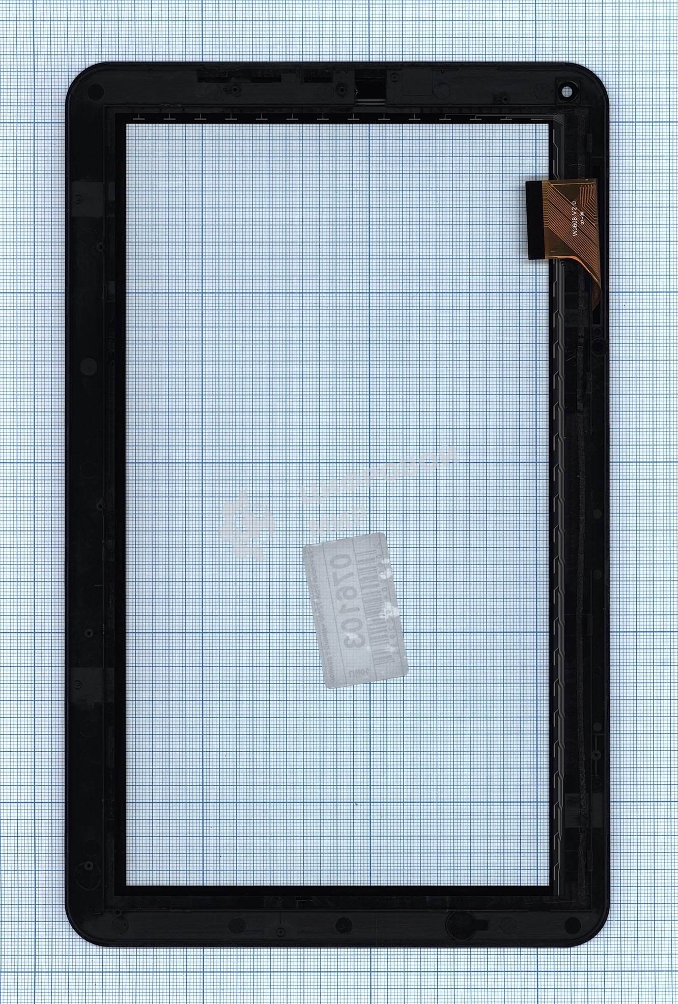 Сенсорное стекло (тачскрин) для Irbis TZ100. черное с рамкой