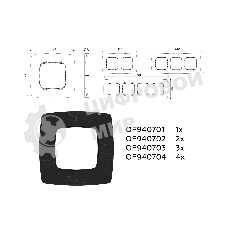 Рамка OMEGA Opera (Черный мрамор) 3-ая OF940703