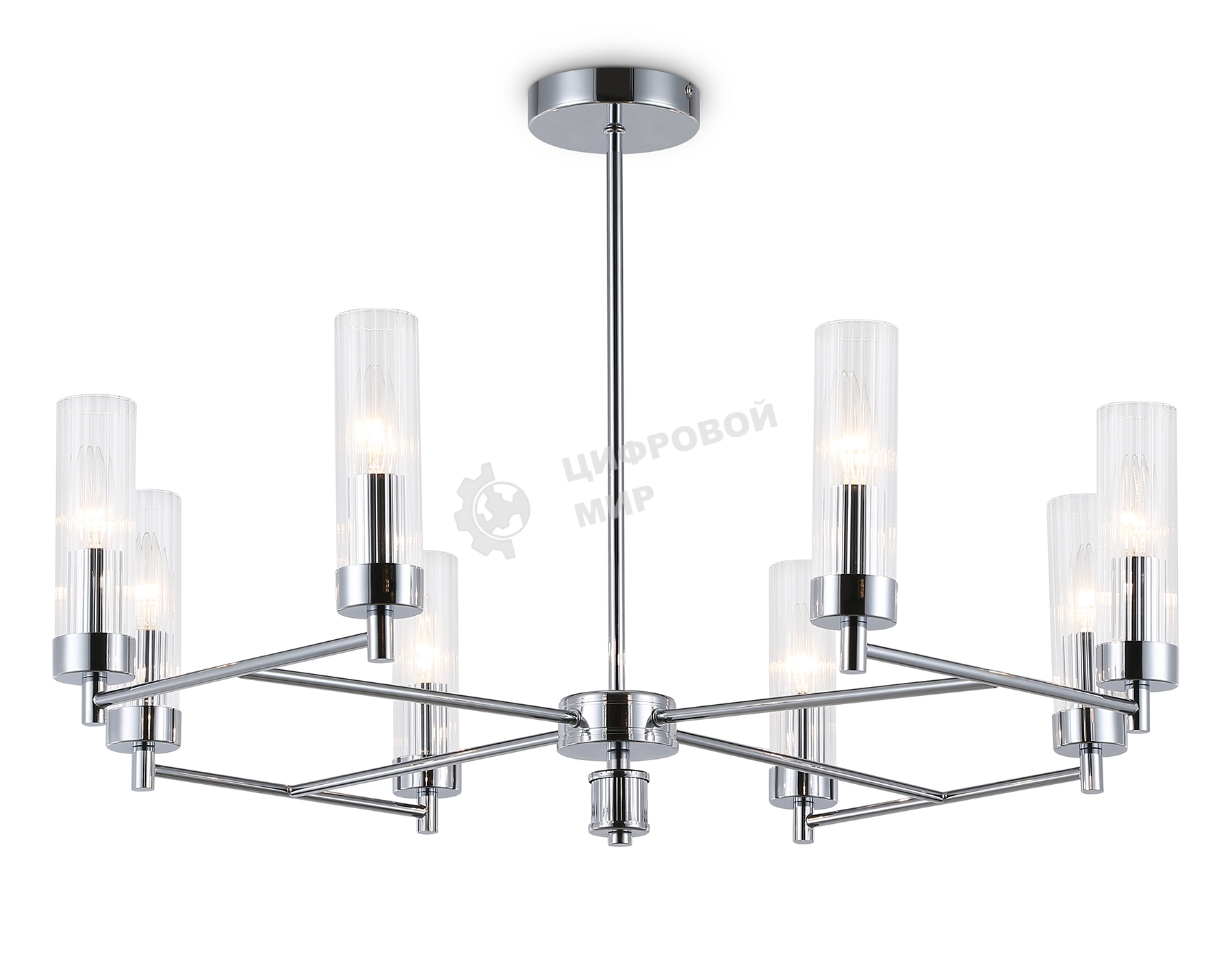 Люстра Ambrella light LH55152/8 CH/CL хром/прозрачный E14/8 max 40W D765*520