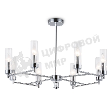 Люстра Ambrella light LH55152/8 CH/CL хром/прозрачный E14/8 max 40W D765*520