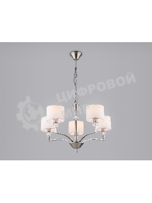 Люстра Ambrella light LH71121/5 SN/WH никель/белый E14/5 max 40W D660*880