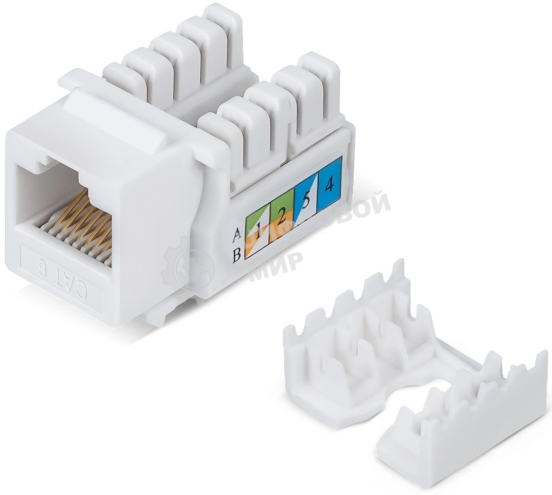 Модуль универсальный Cabeus, keystone, 1хRJ45, Toolless, кат. 6, неэкр., белый