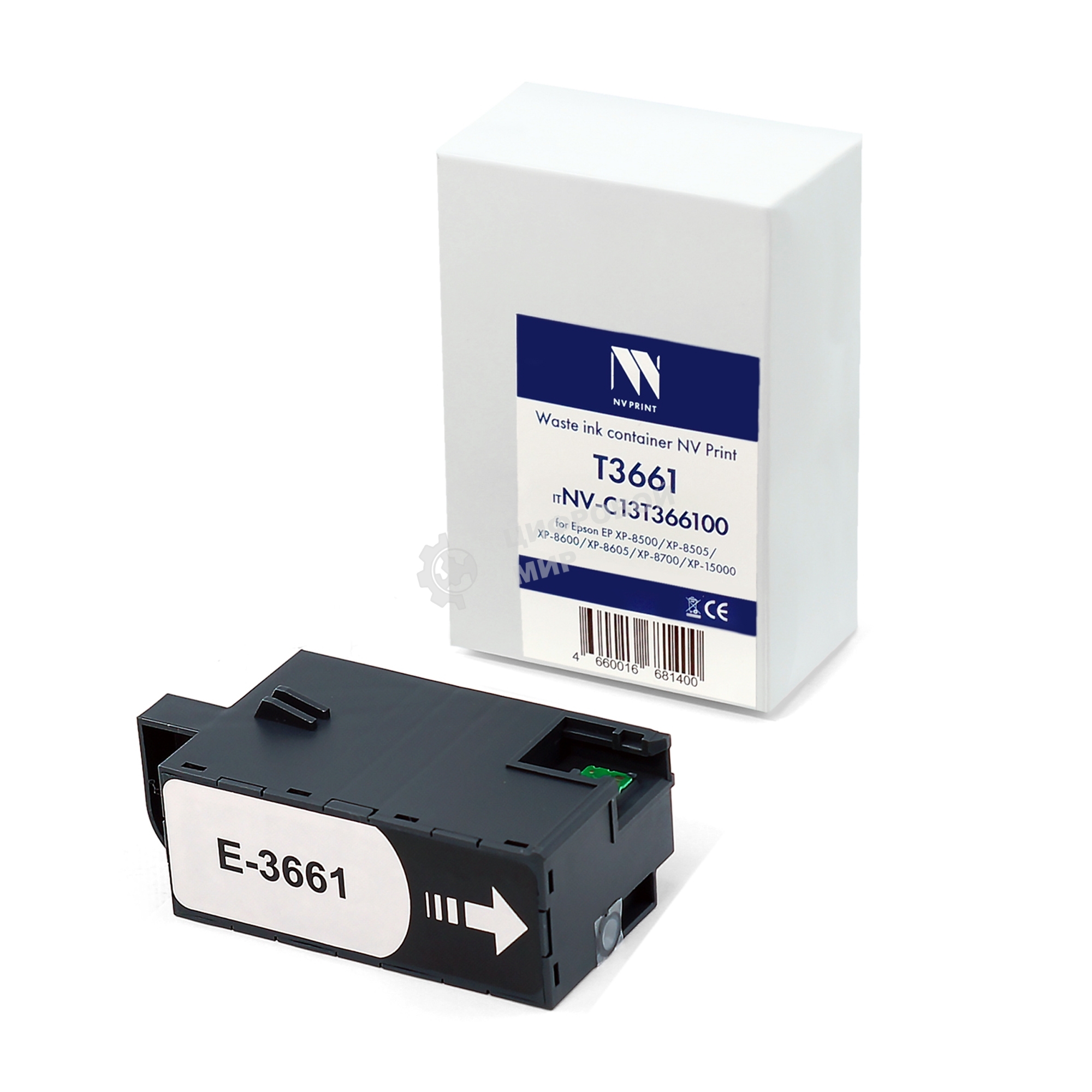 Контейнер для отработанных чернил NVPrint T3661 (NV-C13T366100) для Epson EP XP-8500/XP-8505/XP-8600/XP‑8605/XP-8700/XP-15000 совместимый