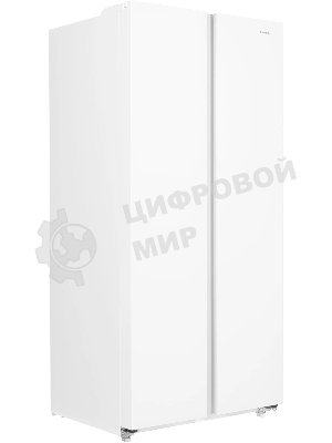 Холодильник Maunfeld MFF177NFWE белый двухкамерный 263/170л морозилка сбоку, No Frost, Side by Side