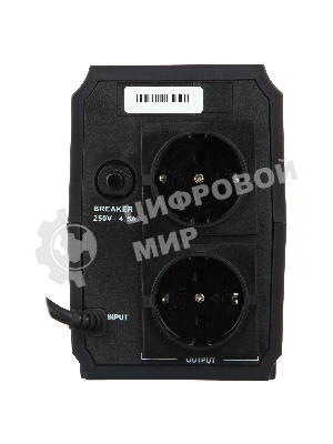 Источник бесперебойного питания ExeGate EP244543RUS Power Back BNB-600 600VA, черный, 2 евророзетки