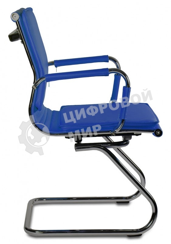 Кресло компьютерное Бюрократ CH-993-Low-V/blue синий, низкая спинка, искусственная кожа