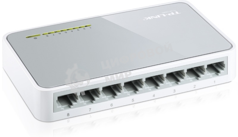 Коммутатор TP-Link SOHO TL-SF1008D Коммутатор 8-port 10/100M mini Desktop Switch, 8 10/100M RJ45 ports, Plastic case