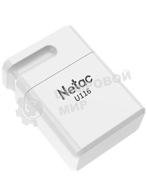 Флешка USB Netac U116 (NT03U116N-064G-20WH), 64Gb, USB 2.0, R/W 70/30, белый