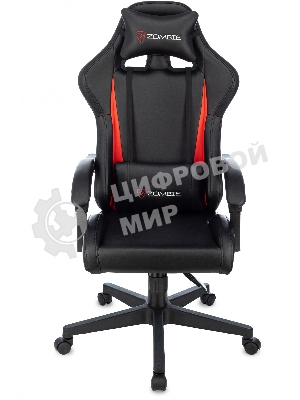 Кресло Zombie GAME TETRA черный/красный, экокожа, 120 кг, механизм качания