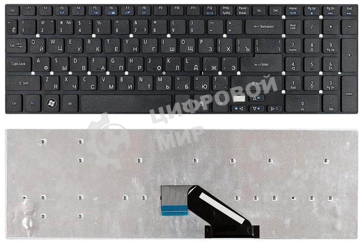 Клавиатура для ноутбука Acer Aspire 5755 5755G 5830 5830G 5830T E5-571 VN7-791 VN7-791G черная