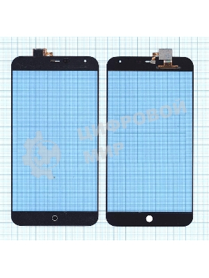 Сенсорное стекло (тачскрин) для Meizu MX4, черное