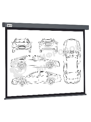 Экран Cactus 168x299см Wallscreen CS-PSW-168X299-SG 16:9 настенно-потолочный рулонный серый