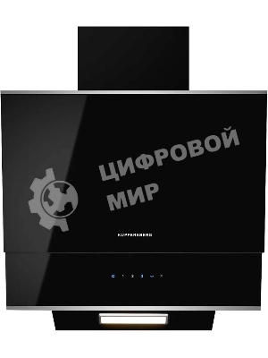 Вытяжка наклонная Kuppersberg F 600 BX, черный/нержавеющая сталь, 60 см, 850 куб. м/ч, 46 дБ