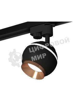 Светильник Ambrella light XT1102006 SBK/PPG черный песок/золото розовое полированное GU5.3 LED 3W 4200K (A2521, C1102, N7035)