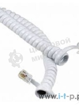 Шнур для телефонной трубки Rexant витой RJ-10 (4P-4C), 2м, белый
