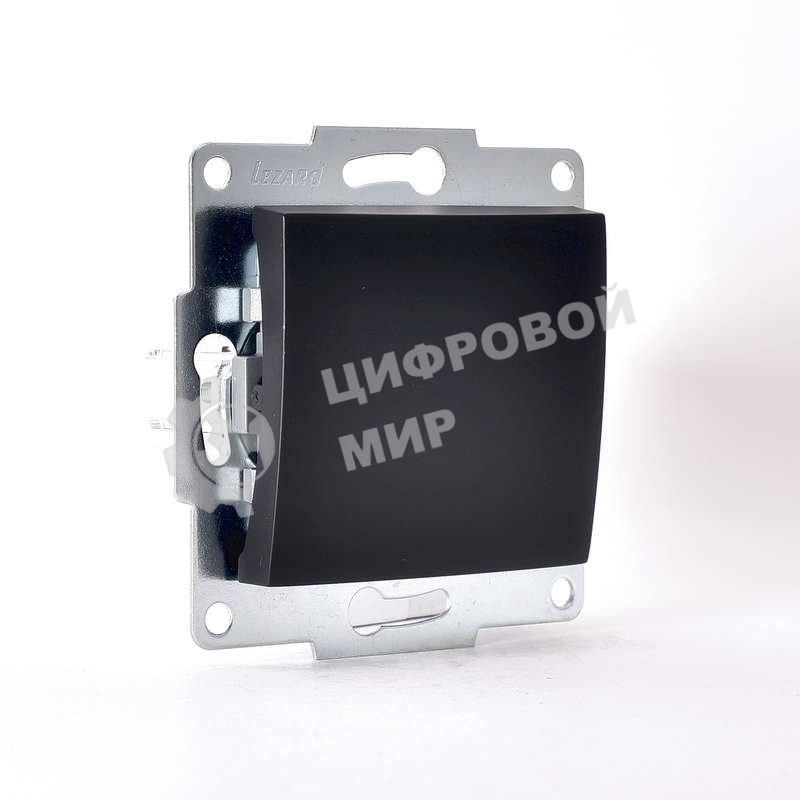 Механизм выключателя 1-кл. 1п СП Karina 10А IP20 черный бархат LEZARD 707-4288-100