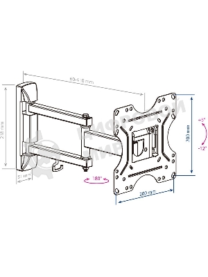Кронштейн KROMAX OPTIMA-214 черный 20