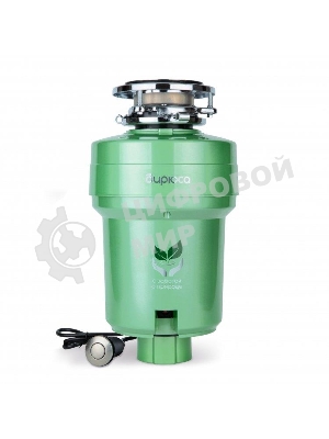 Измельчитель пищевых отходов Бирюса WD-750E2 750Вт, зеленый