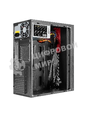 Компьютерный корпус Miditower ExeGate AA-443-AA500 (ATX, AA500 8 см, 2хUSB+HD Audio, черный)