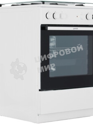 Плита комбинированная Gorenje GK6A20WF белый, конфорок 4 газовых, духовка 65 л, 60 см x 85 см x 60 см