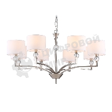 Люстра Ambrella light LH71123/8 SN/WH никель/белый E14/8 max 40W D840*880