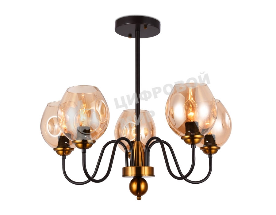 Светильник Ambrella light TR9057/5 DCF/TI темный кофе/янтарь E27 max 40W D650*572