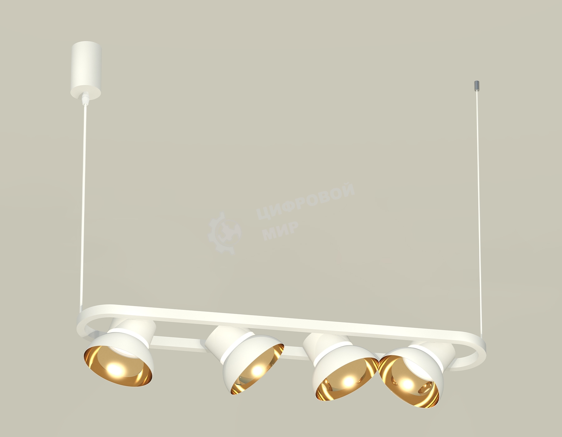 Светильник Ambrella light XB9163081/4 SWH/PYG/CL белый песок/золото желтое полированное/прозрачный GX53 (С9163, N8144)