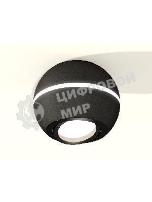 Светильник Ambrella Light XS1102020 SBK/PBK черный песок/черный полированный MR16 GU5.3 LED 3W 4200K (C1102, N7002)